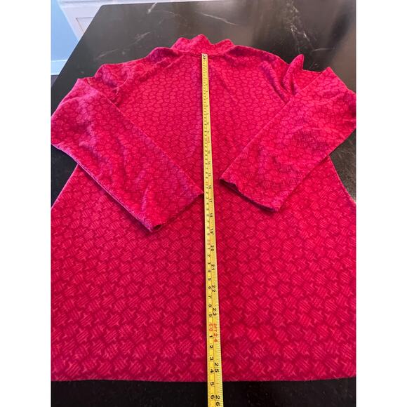 Columbia ladies fleece 1/4 zip pink geometric baselayer large - Picture 9 of 14